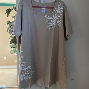 Women's Beige Floral Top